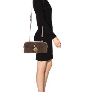 Burberry Alma Owl Convertible Clutch Like New!